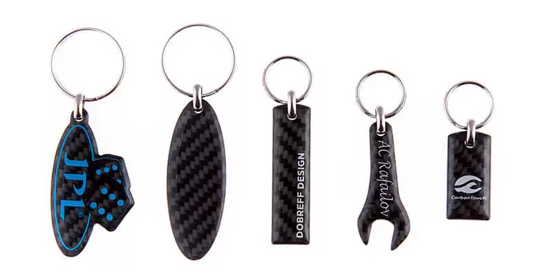 4.7.7 CNC Custom Carbon Fiber Keychain Ring For Car Gift-1