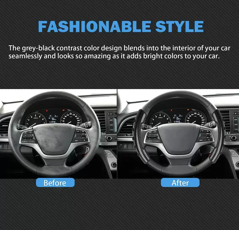 Custom Carbon Fiber Steering Wheel Cover Price -详情-2