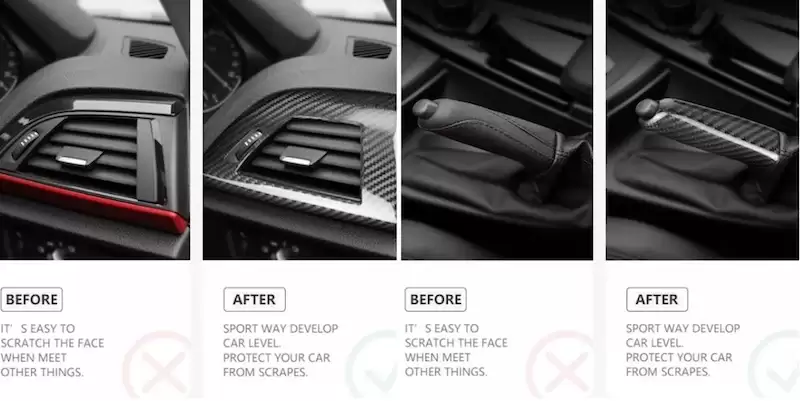 1.2.6 Real Carbon Fiber Center Console Trim Kits China-2